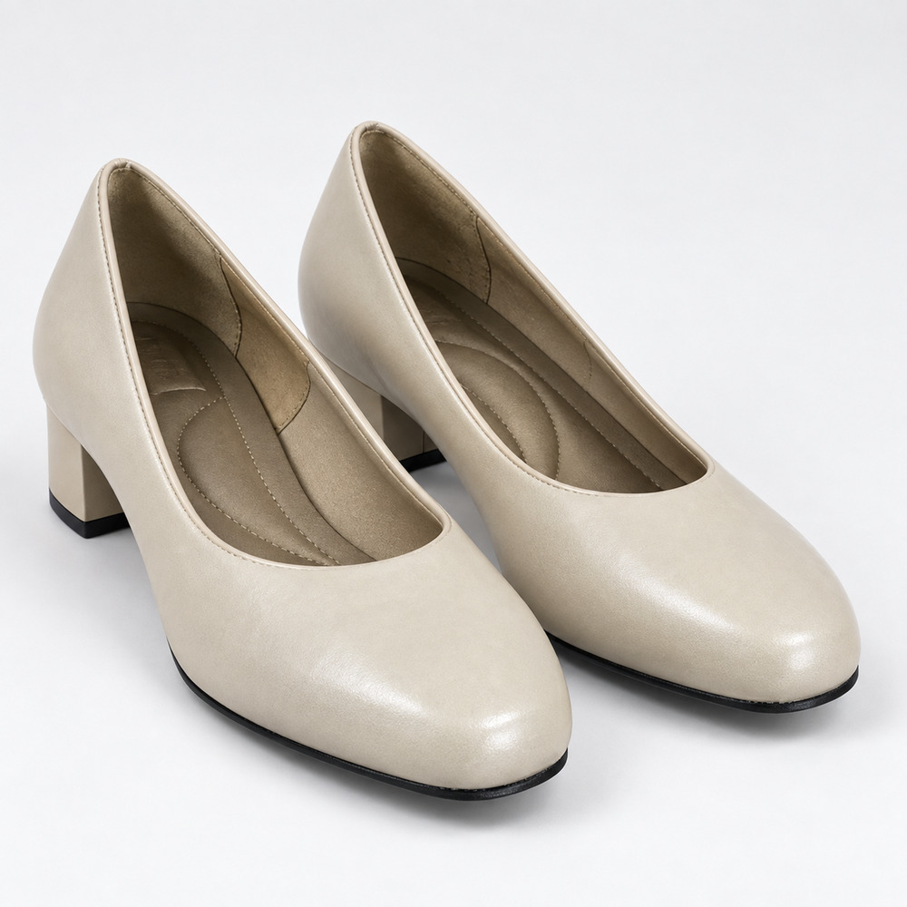 Soft Style by Hush Puppies Angel II Women’s 8M Bone Low Heel Pumps H79652